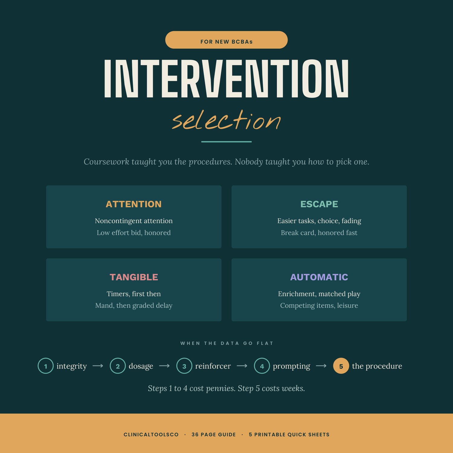 Cover of BCBA Intervention Field Guide, Function to Strategy Selection