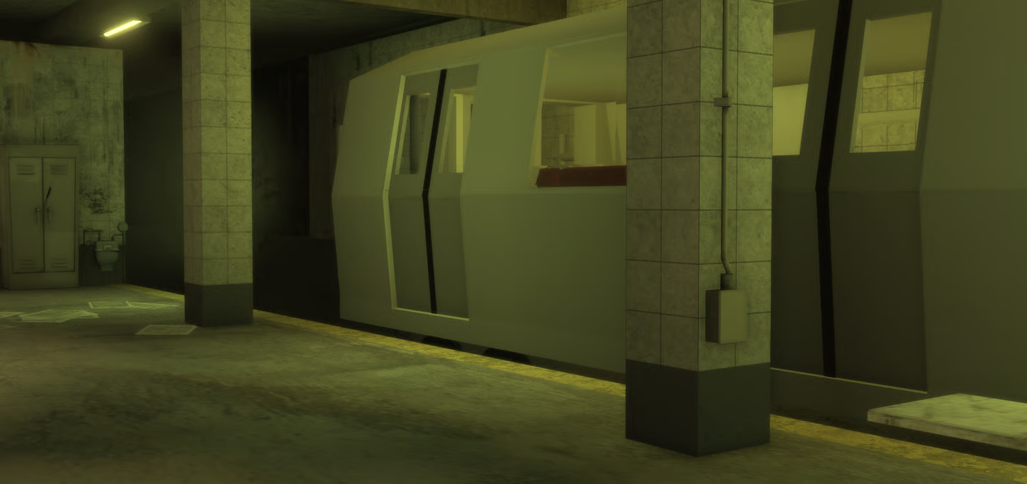 Vintage subway train