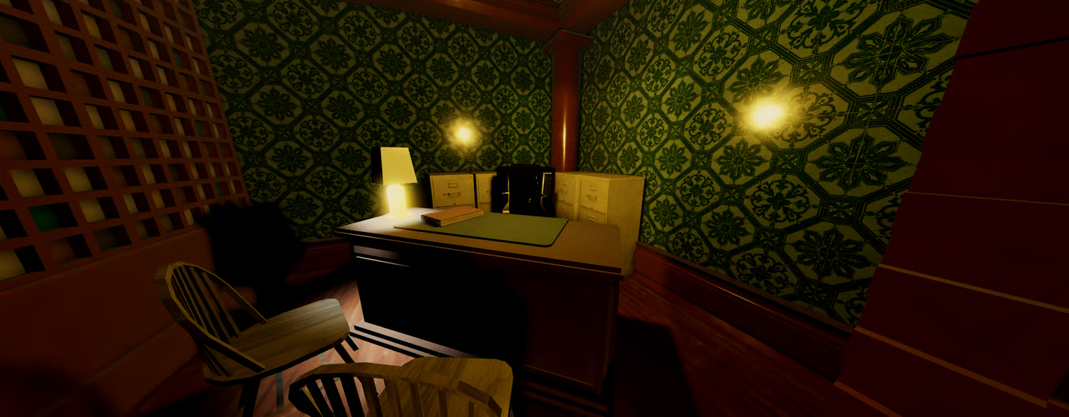 Detailed vintage bar interior