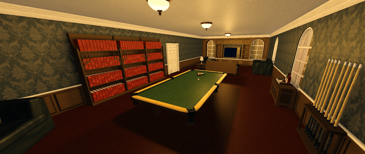 Antique villa living room with bar and decorative furniture