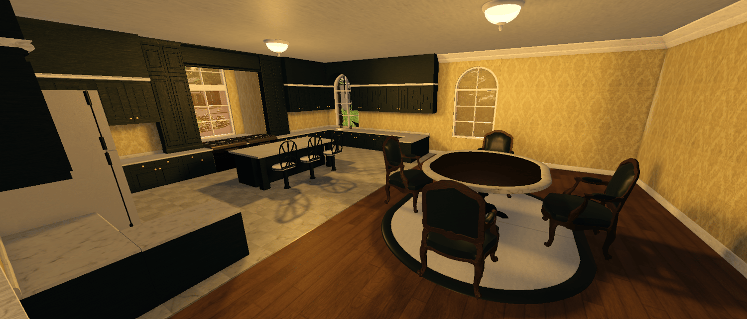 Luxury island mansion interior with antique furniture