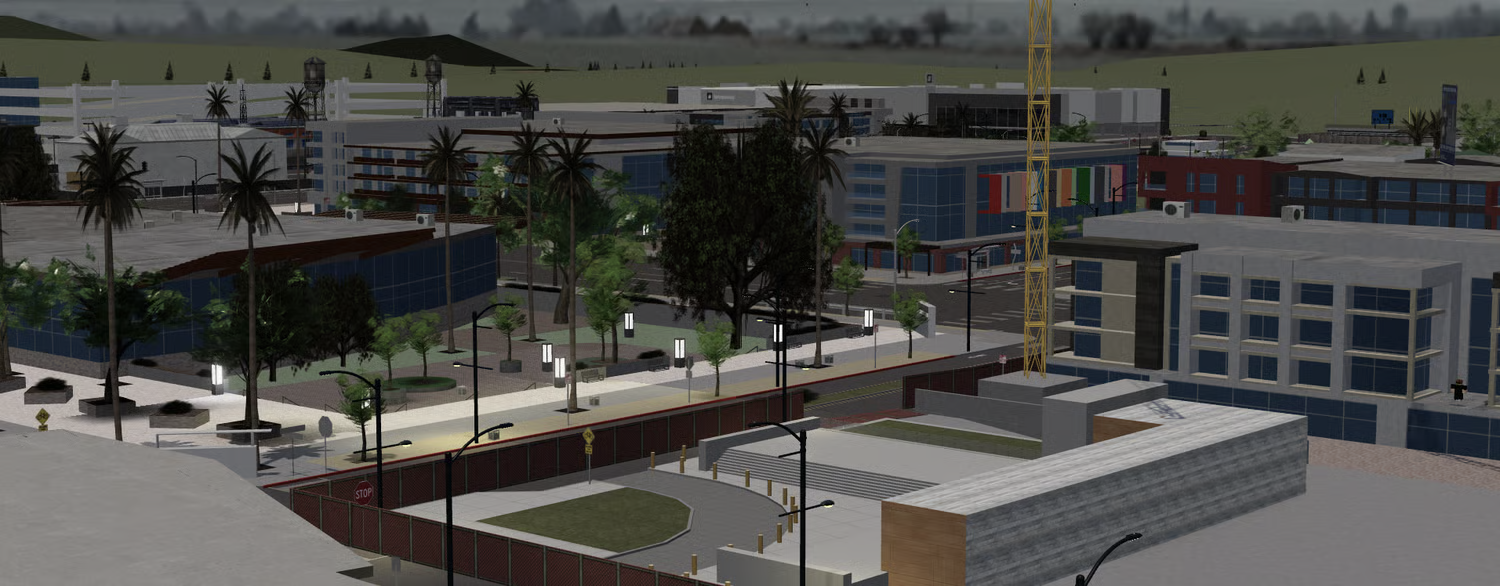 Roblox motel and urban neighborhood