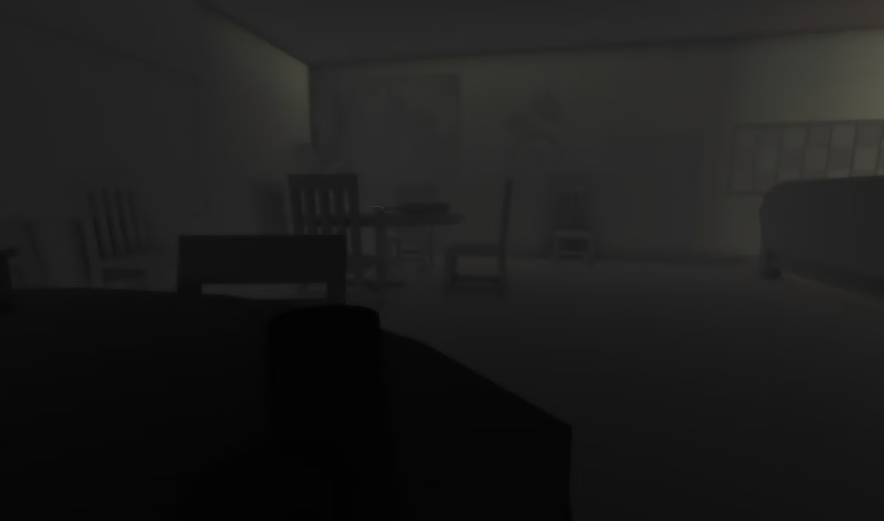 Furnished office inside rustic hideout