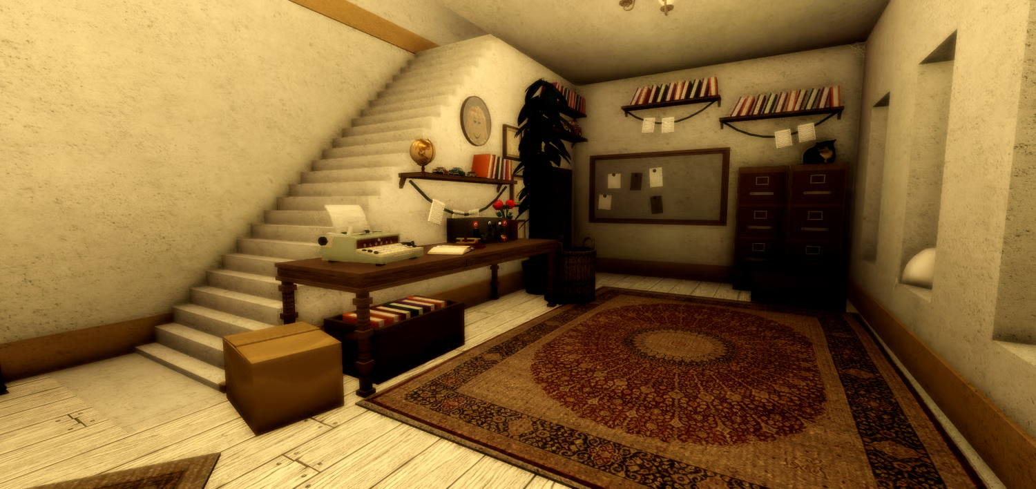 Furnished villa study room