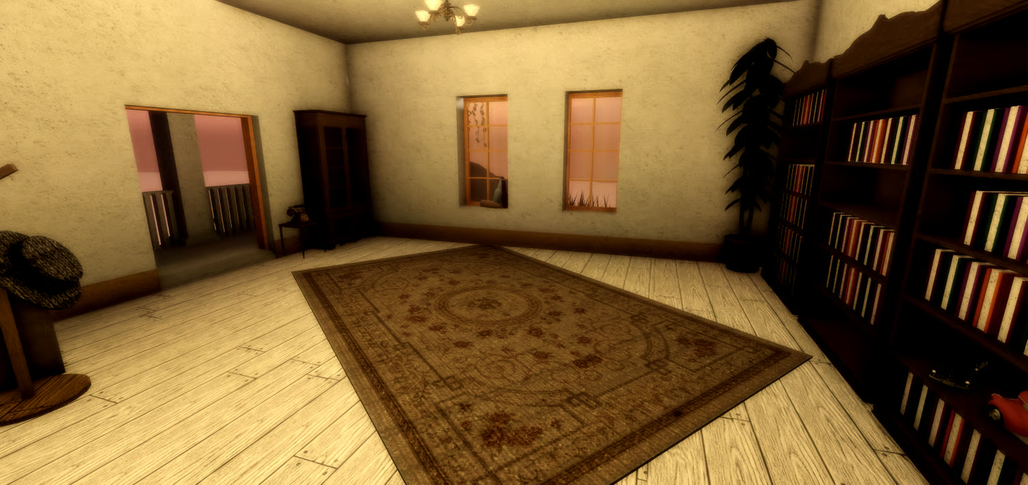 Mediterranean villa library