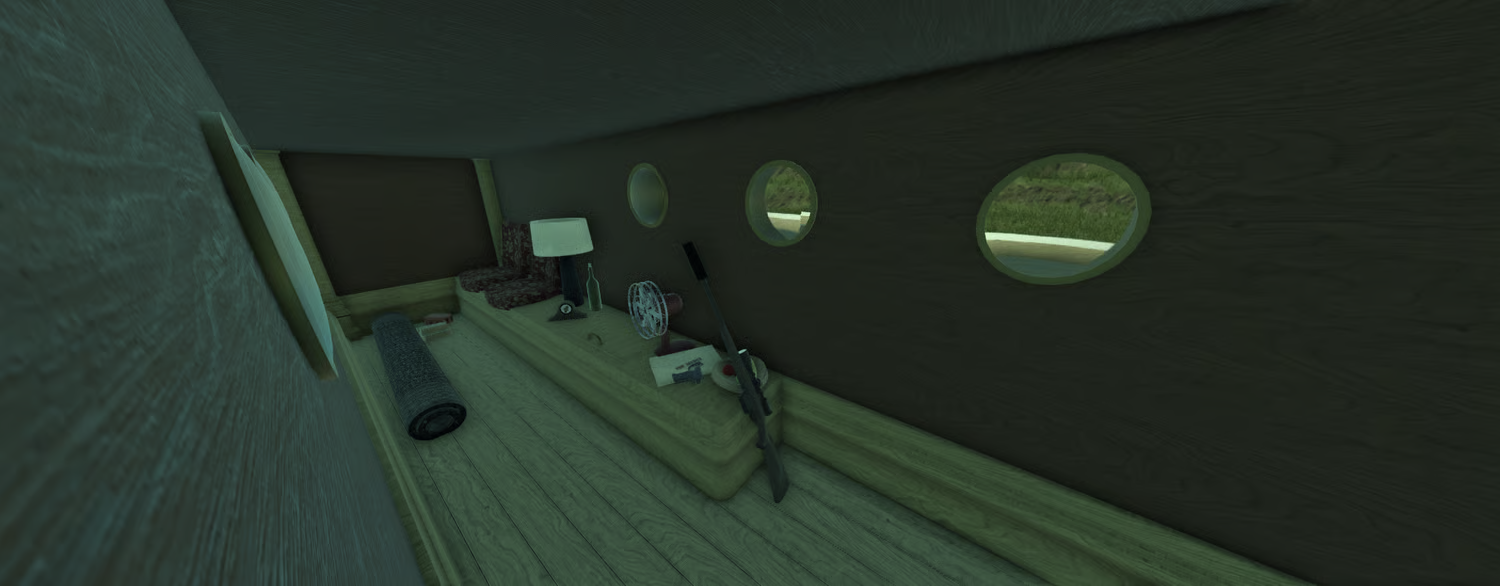 Pennsylvania lake terrain with detailed boat and dock