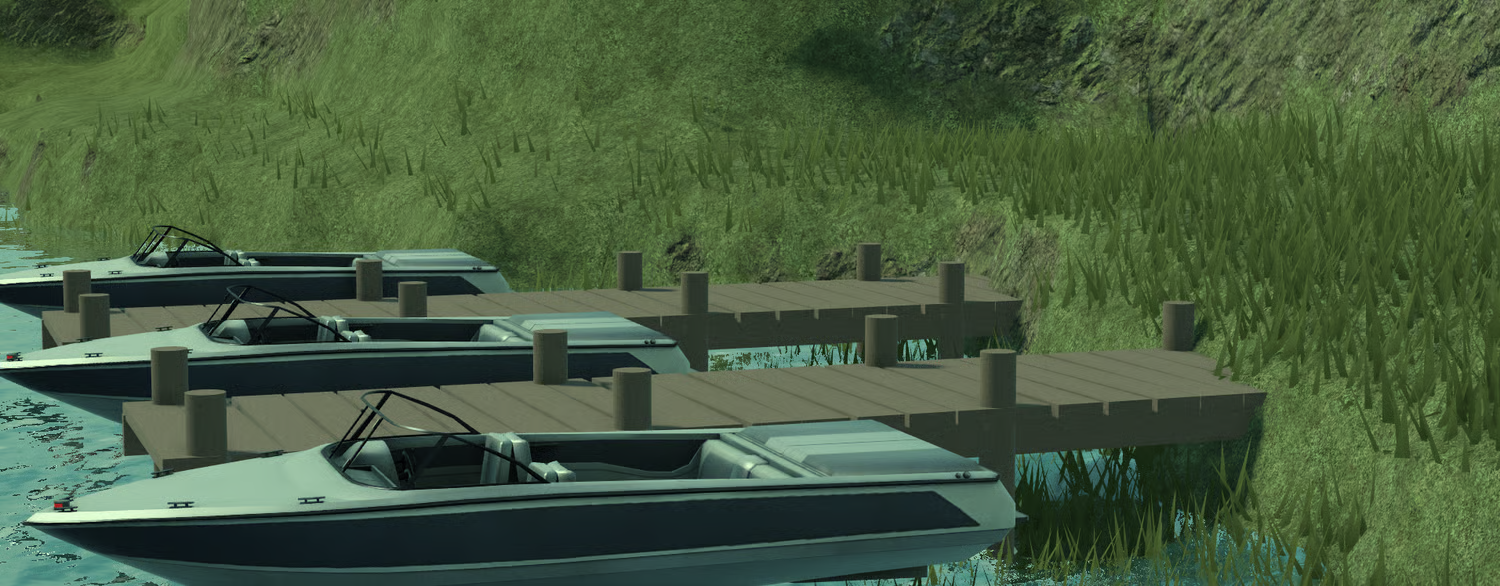 Small boat with furnished interior cabin
