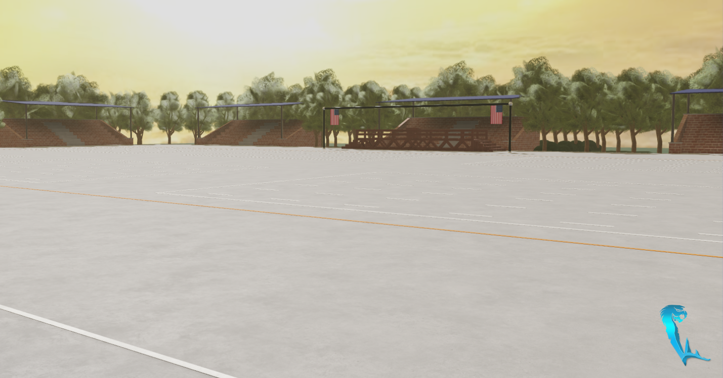 US Army parade ground with multiple formation pads