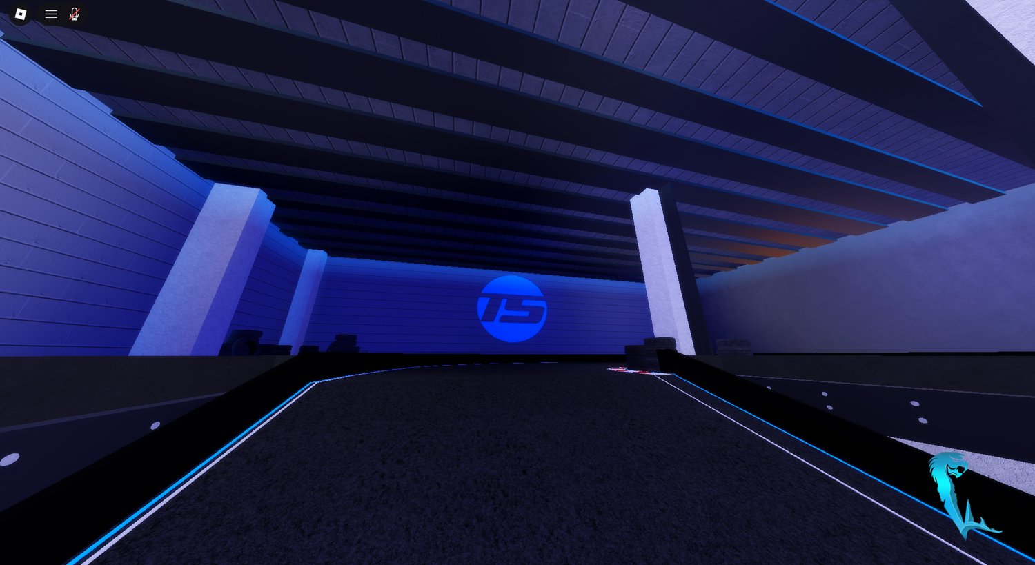 Roblox racing track with 10-car race layout