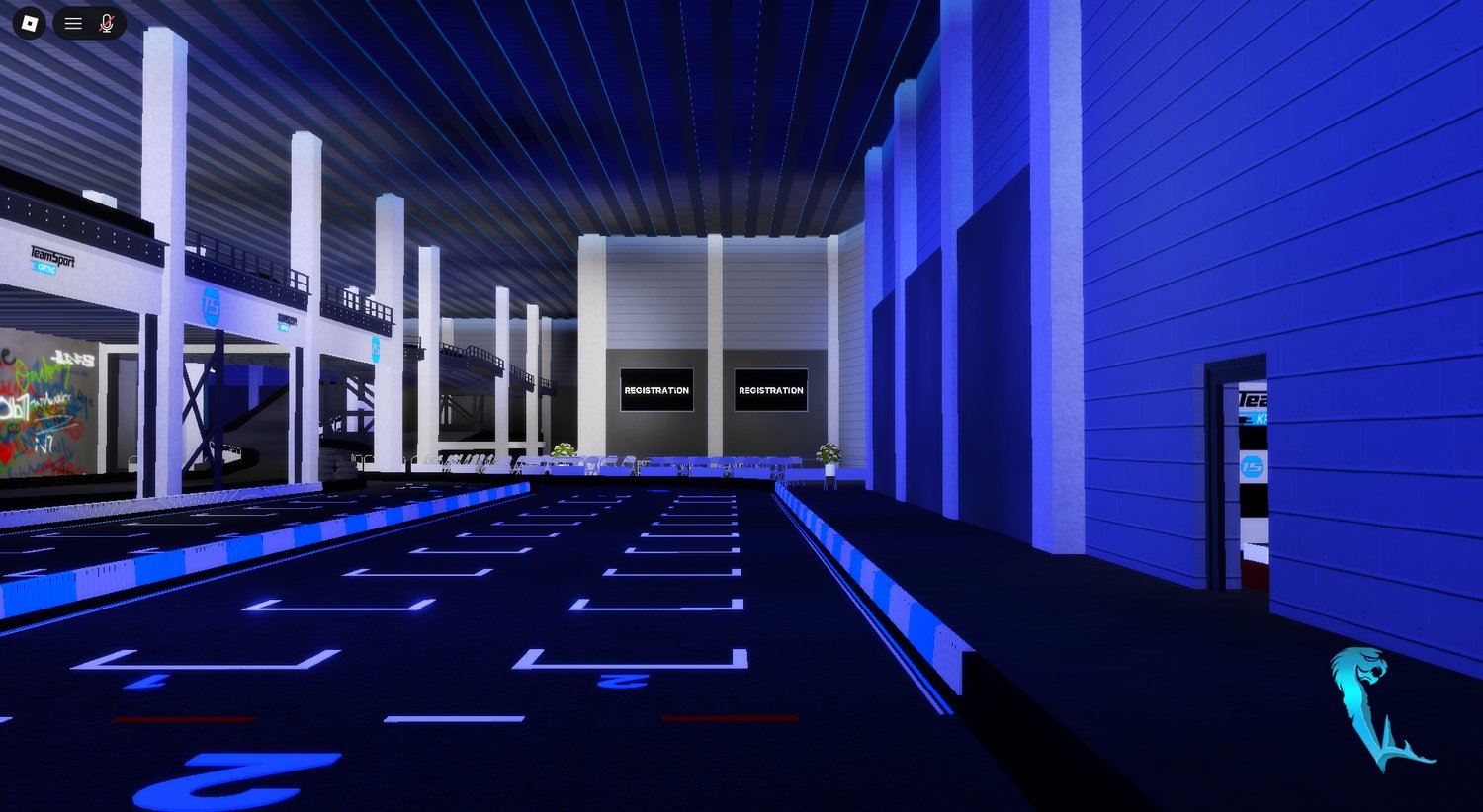 Detailed Roblox kart track interior