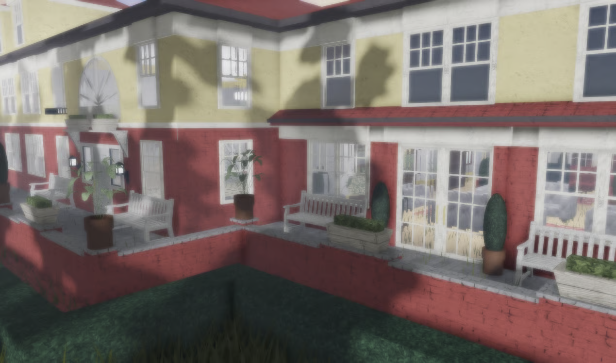 Estate swimming pool with outdoor seating