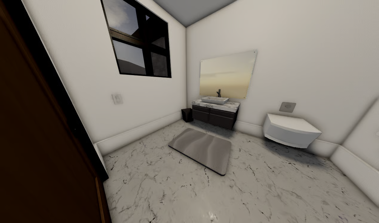 Contemporary marble mansion bathroom