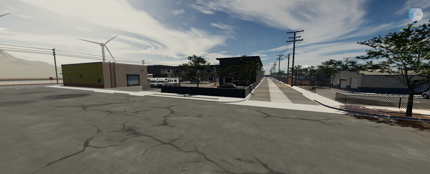 Residential street with cars