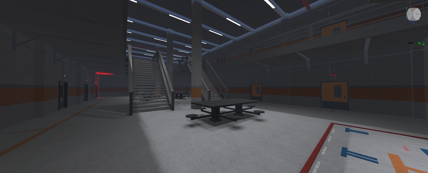 Prison interior common area