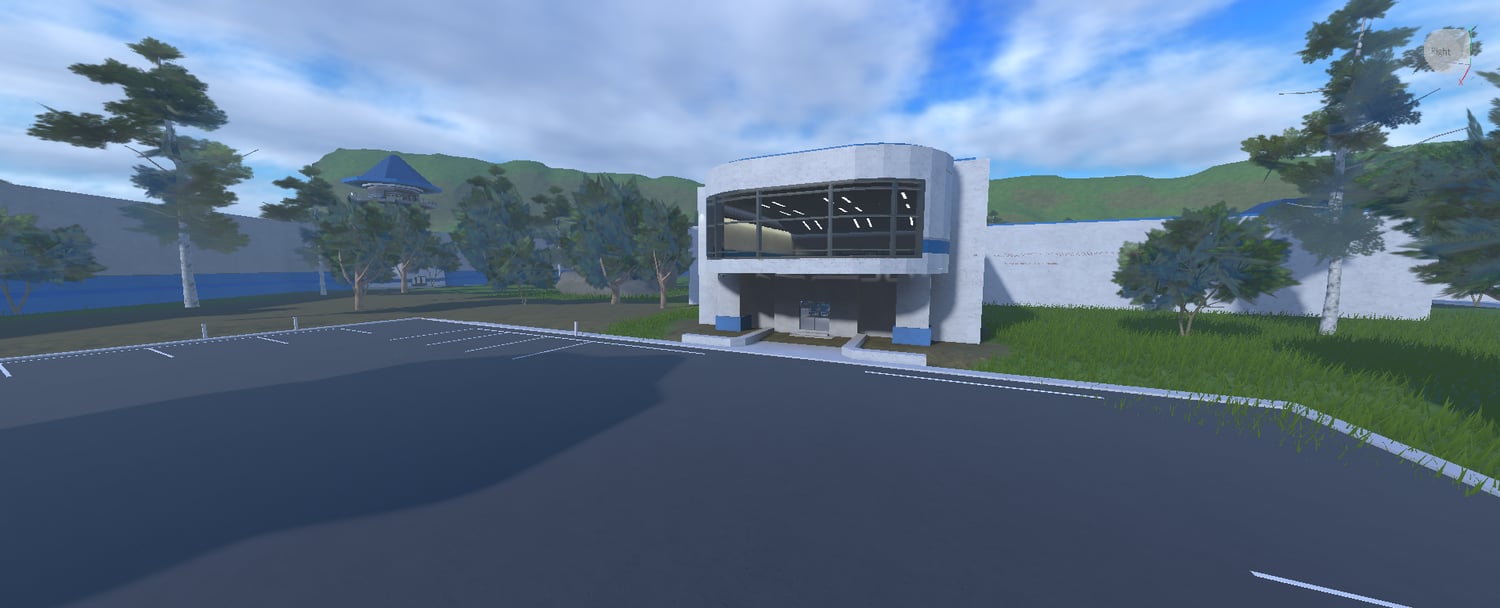 Prison facility parking area