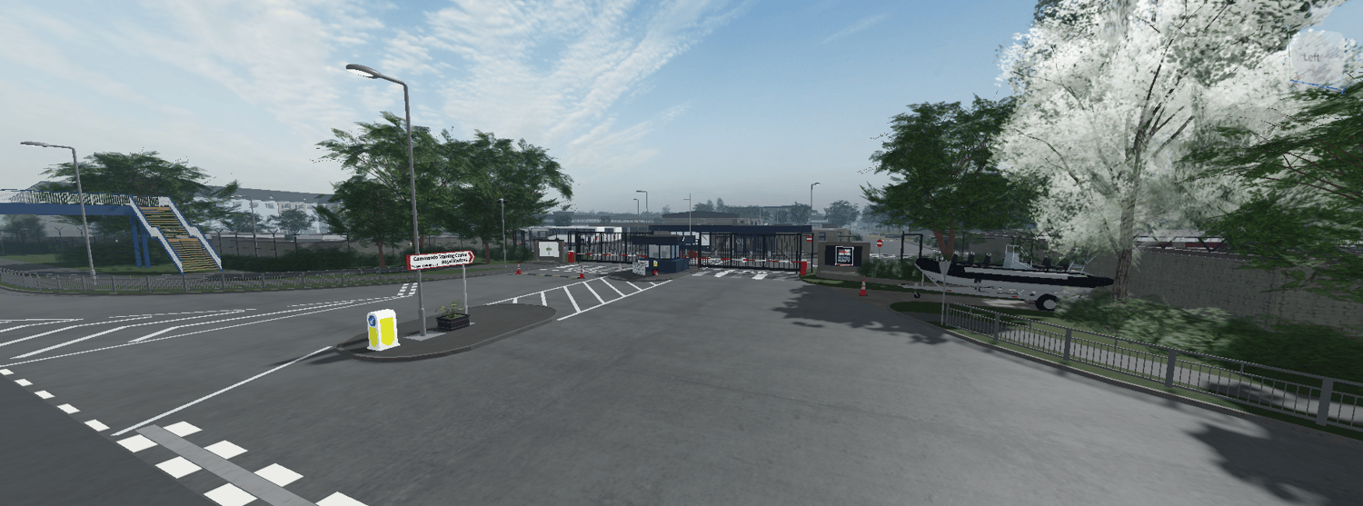 Secured training base entrance