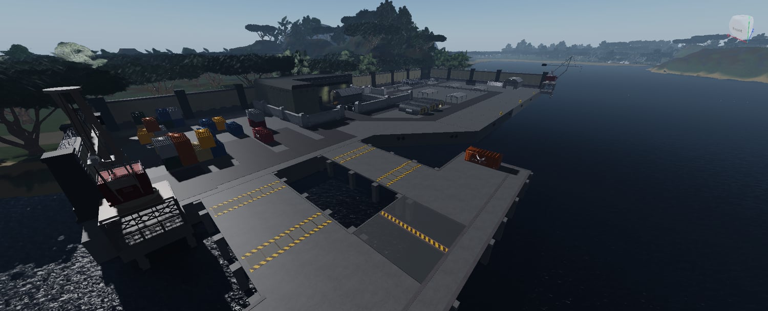 Island research facility with capsule bunkers