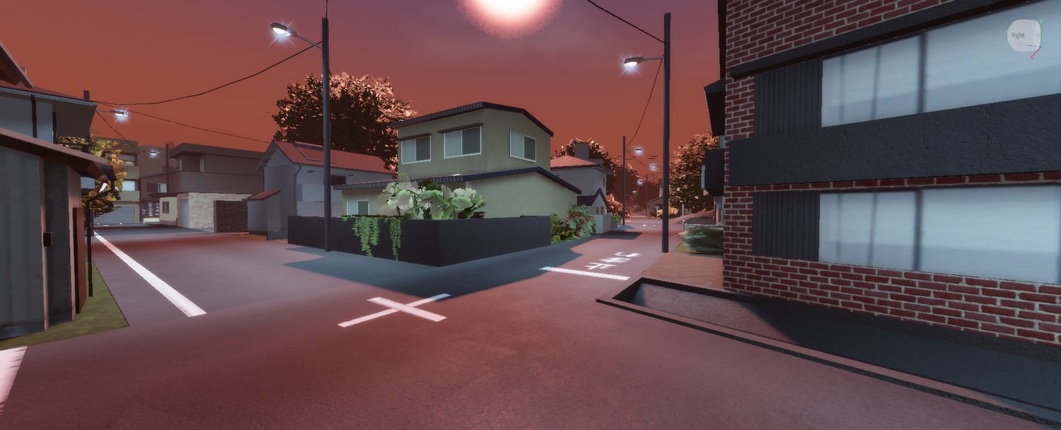Tokyo Ichikawa residential street with houses