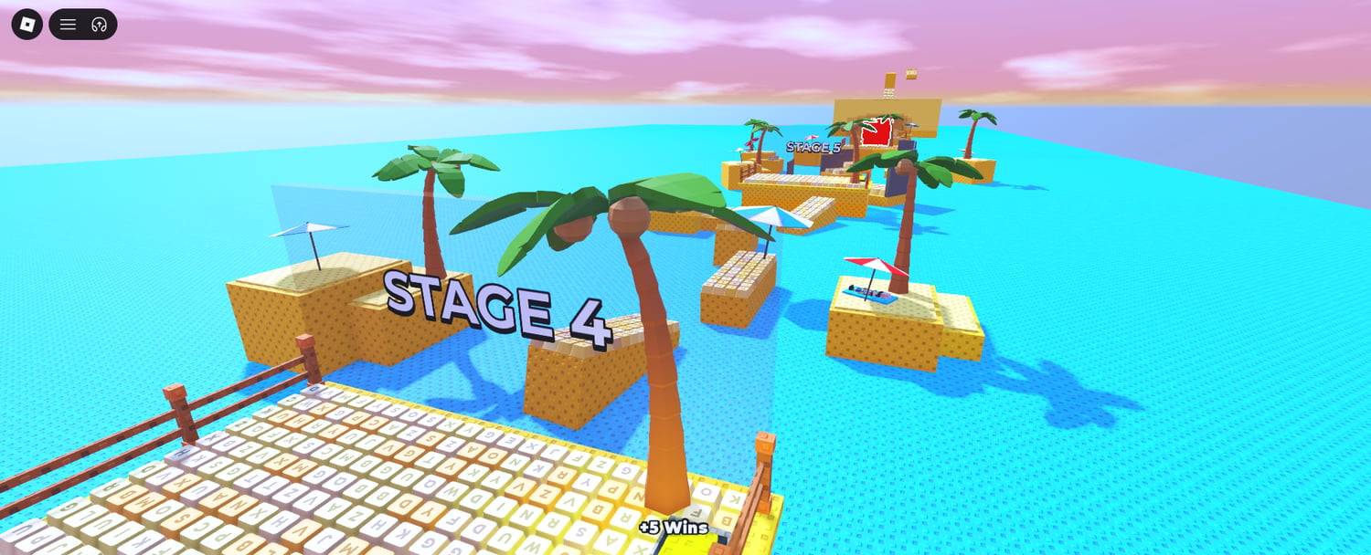 Colorful speed obby progression stages