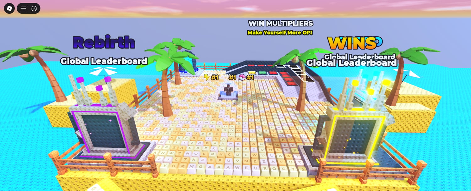 Beach Vibes Keyboard speed simulator obstacle course