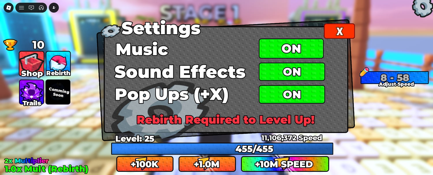 Roblox treadmill shop with multiple speed options
