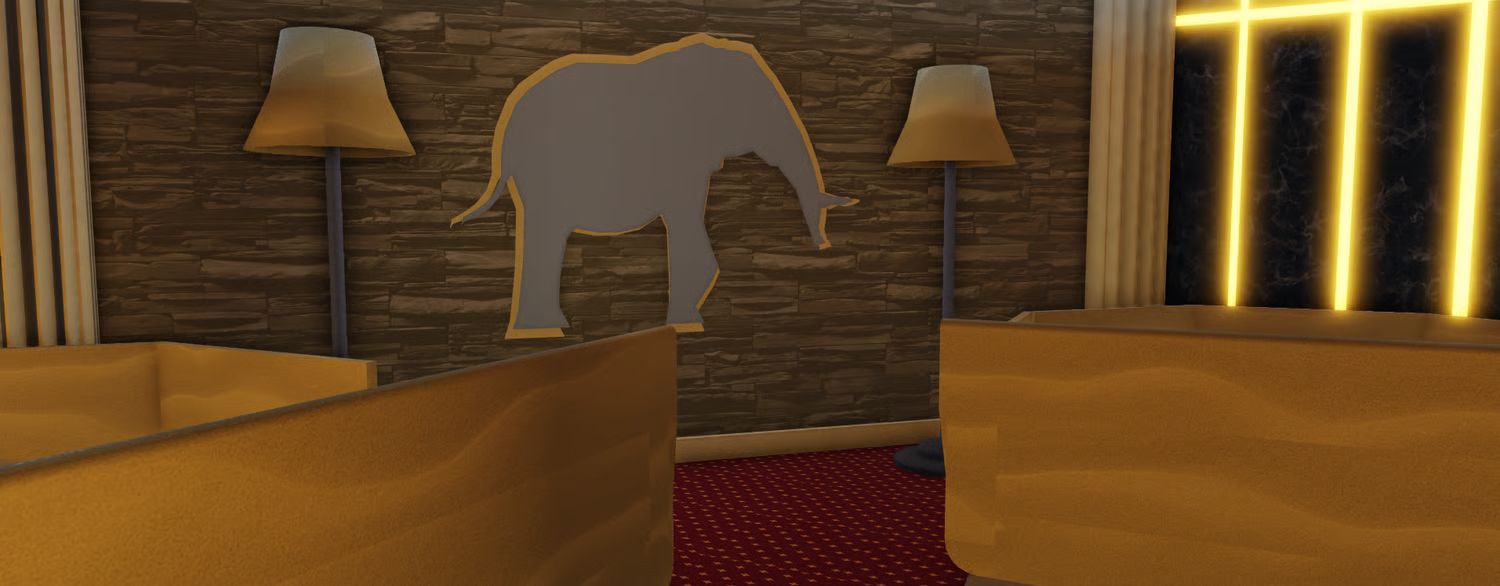 Roblox Studio view of Golden Elephant club interior