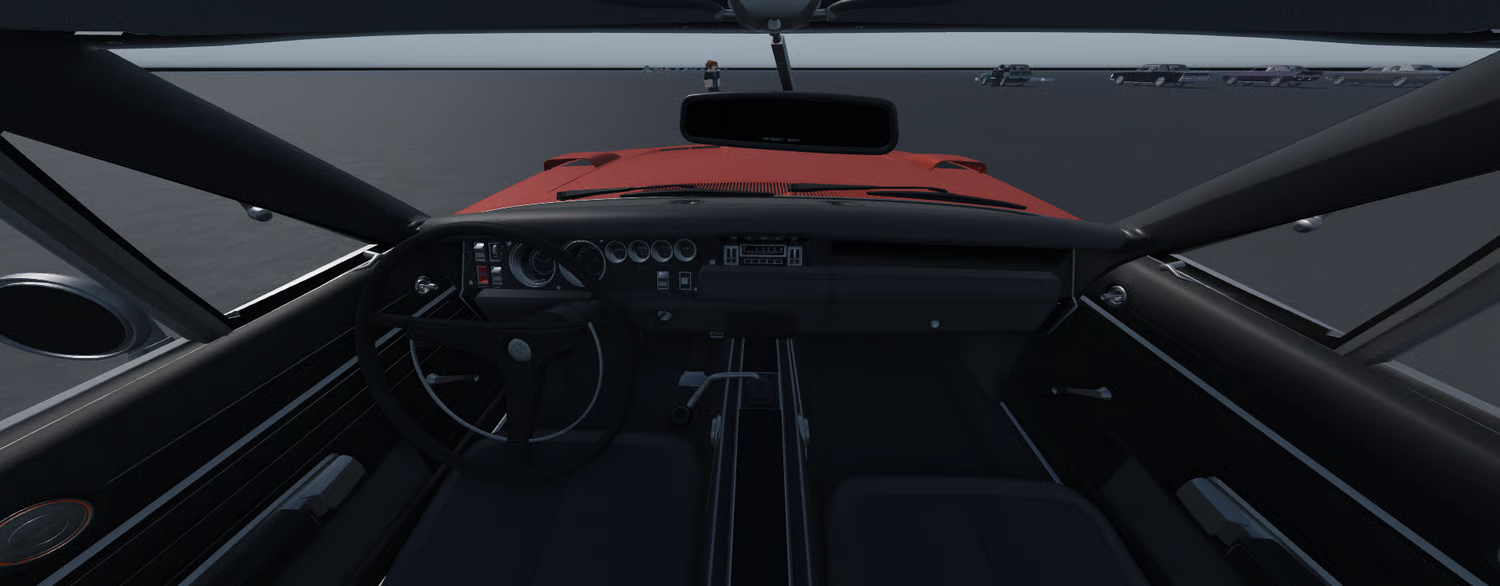 Openable vehicle door showing detailed interior