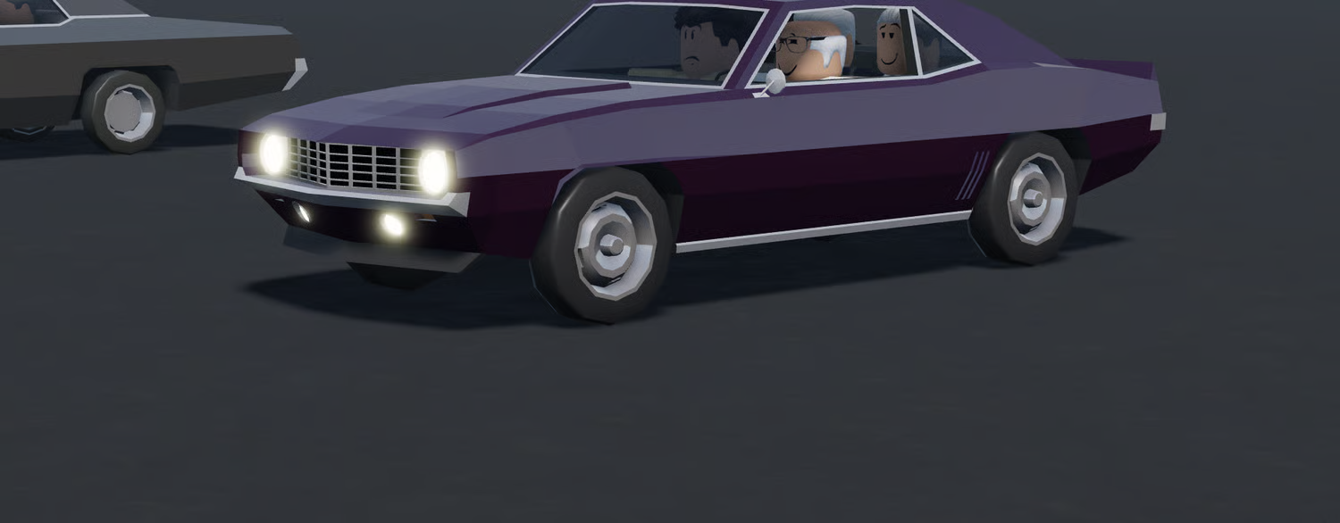 Detailed Camaro grille and headlights
