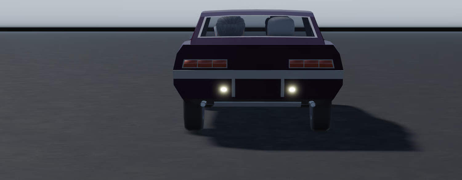 Purple 1960s muscle car side profile