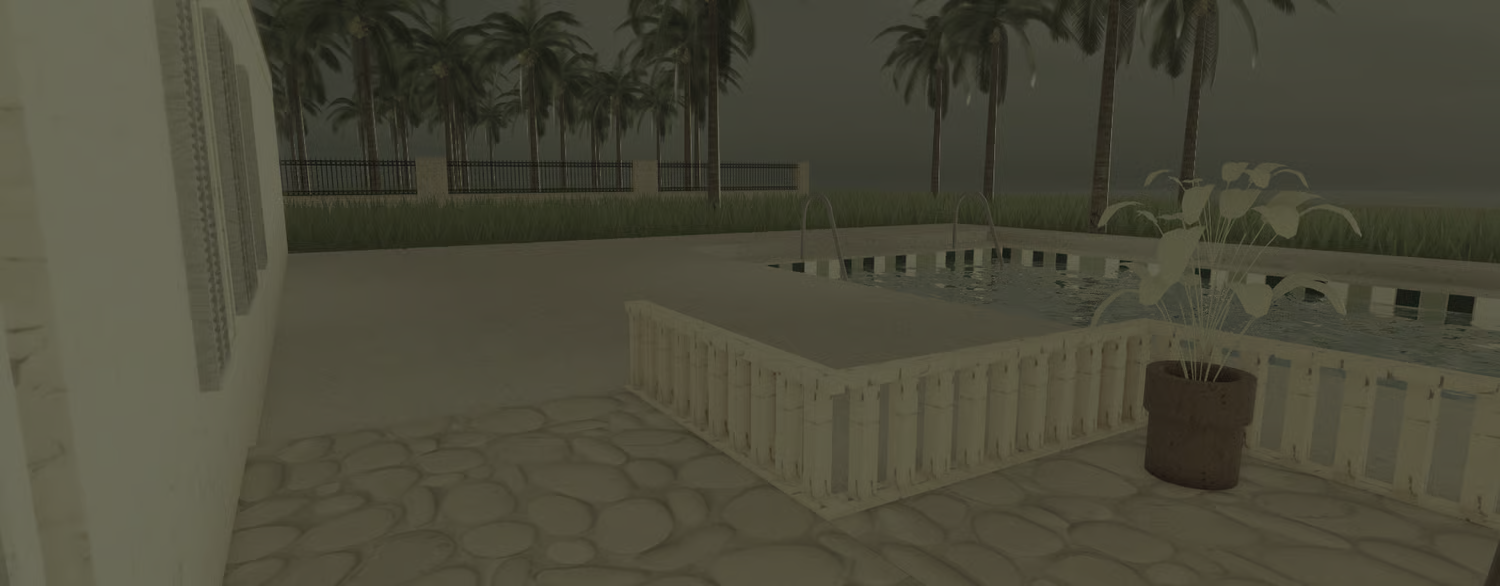 One-floor beach house exterior beside coastal water