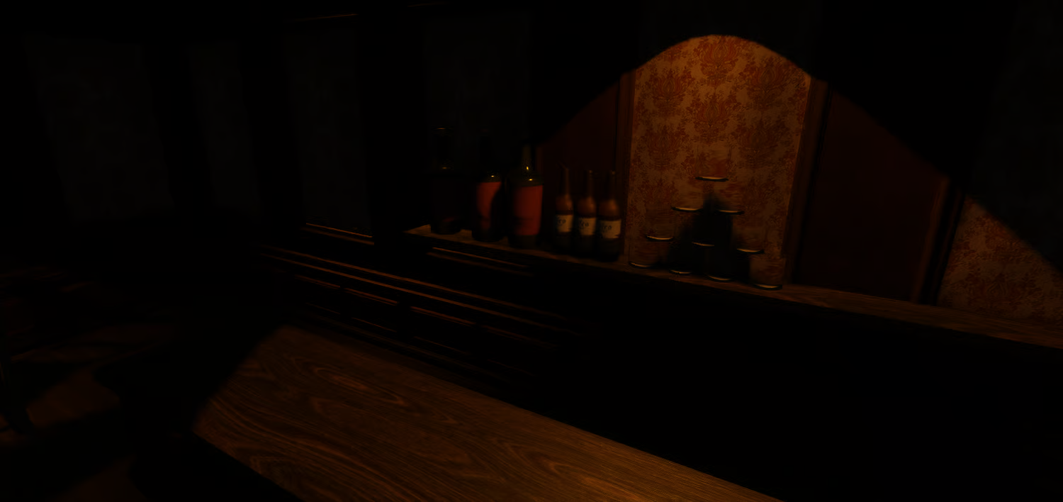 Detailed antique Italian restaurant environment