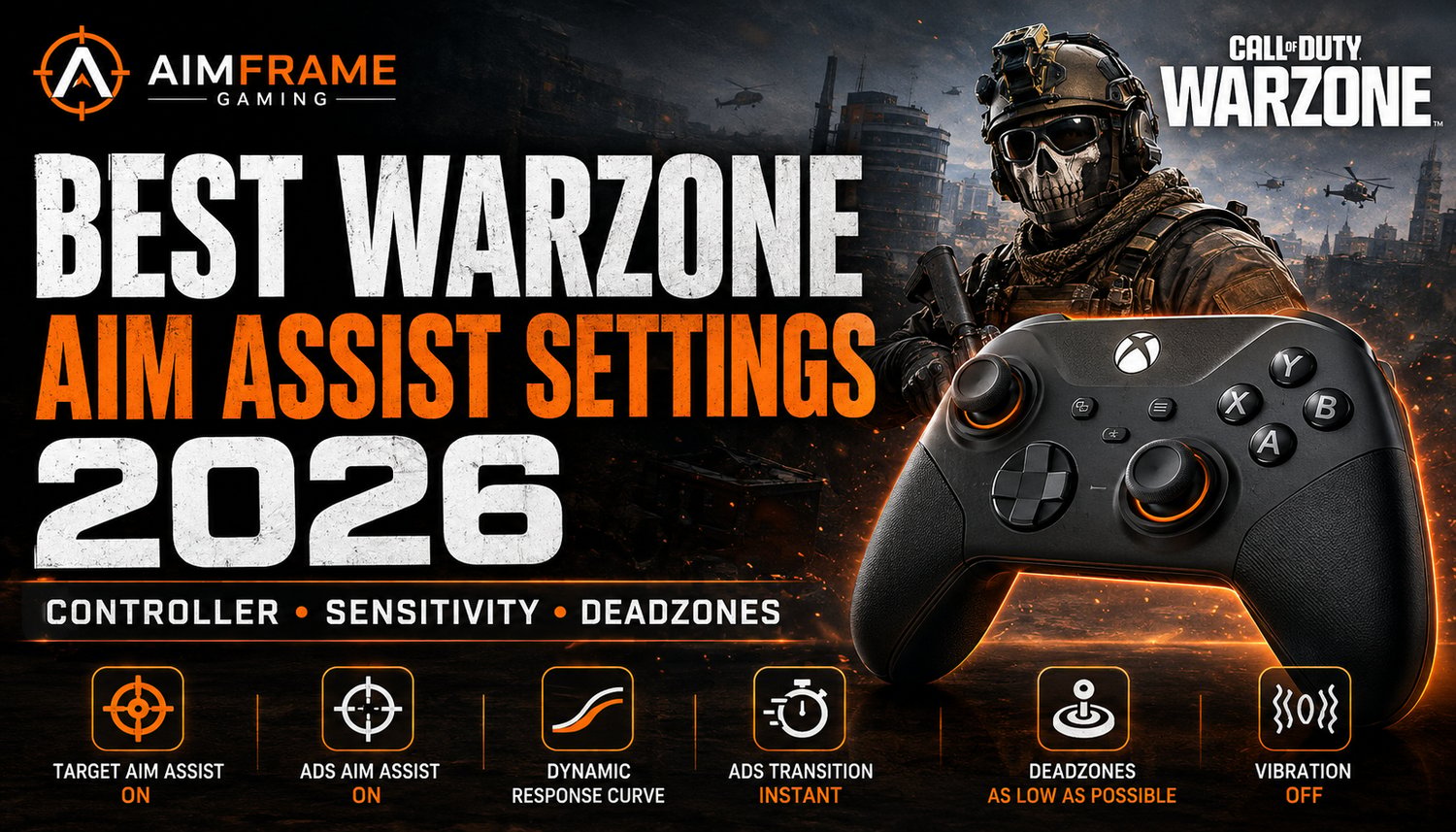 Best Warzone aim assist settings 2026 for controller sensitivity, Dynamic response curve, ADS and deadzones