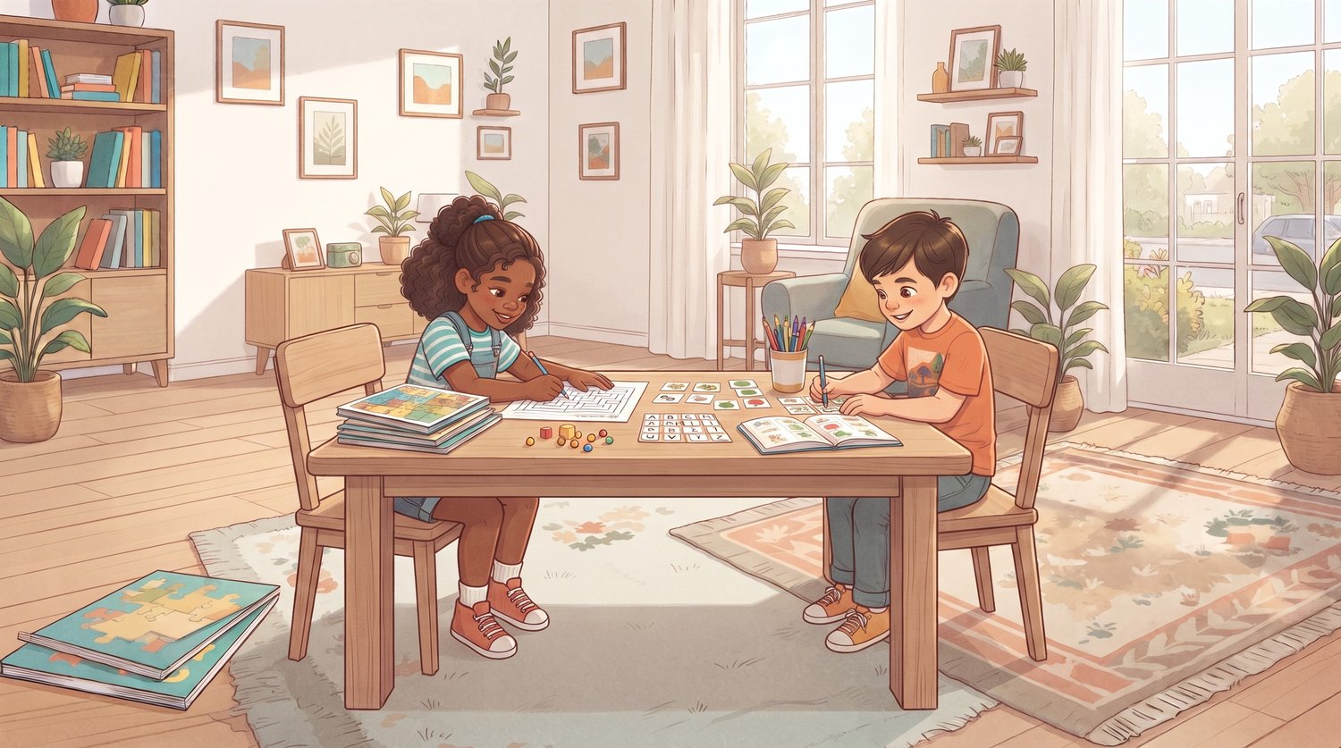 Screen-free learning activities for kids at home