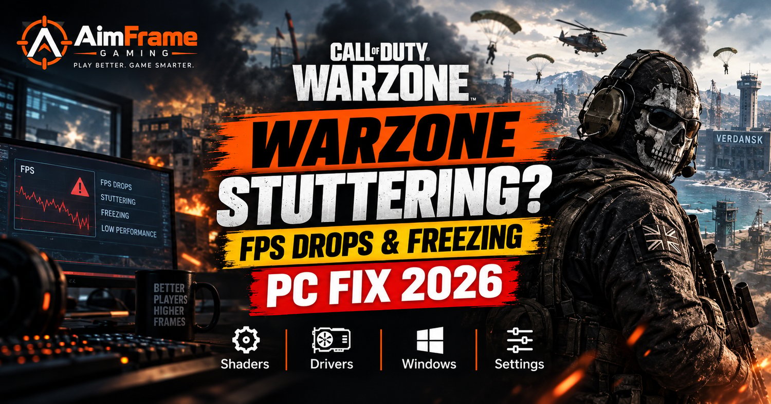 Warzone stuttering, FPS drops and freezing on PC 2026 fix with shaders, drivers, Windows and settings optimization