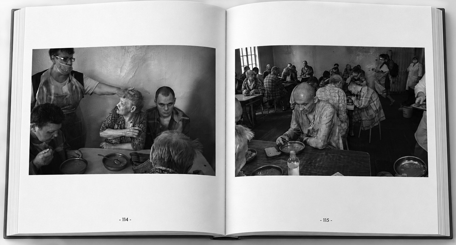 The Outcasts by Oleg Klimov is a documentary photobook about life inside Russia’s closed psycho-neurological residential institutions, psychiatric hospitals and hidden institutional worlds.