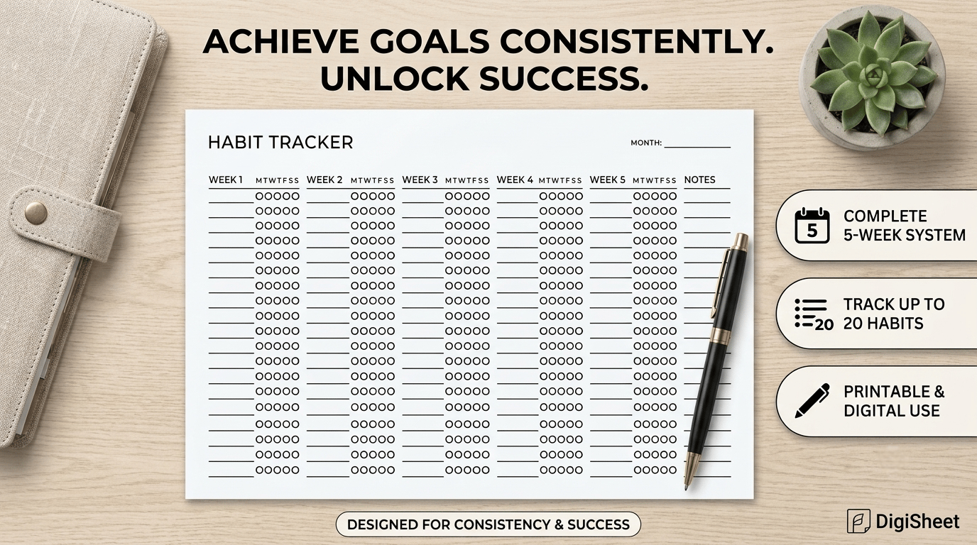 Habit tracker app digital version