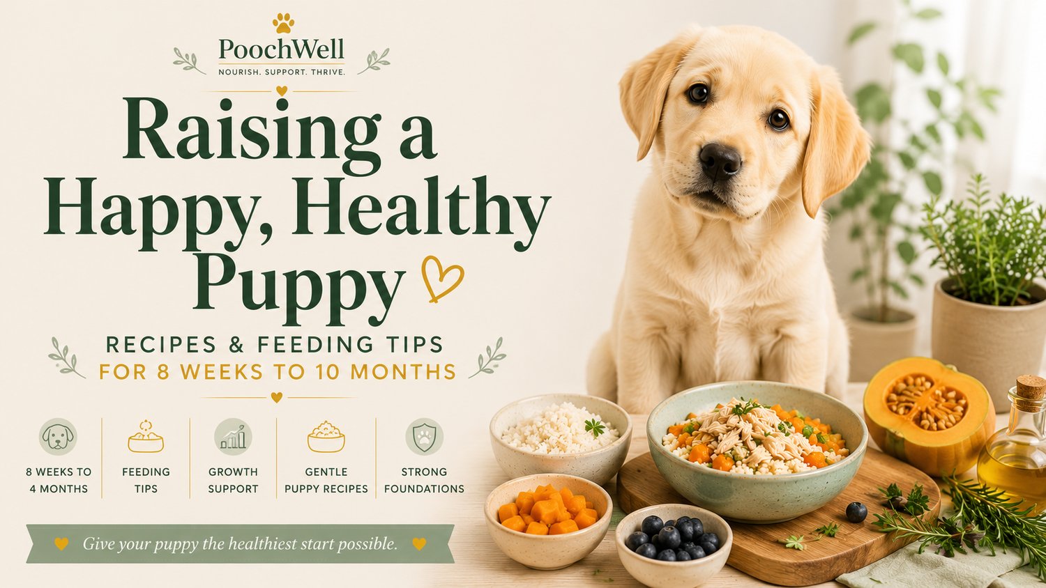 Raising a Happy, Healthy Puppy: Recipes and Feeding Tips for 8 Weeks to 10 Months