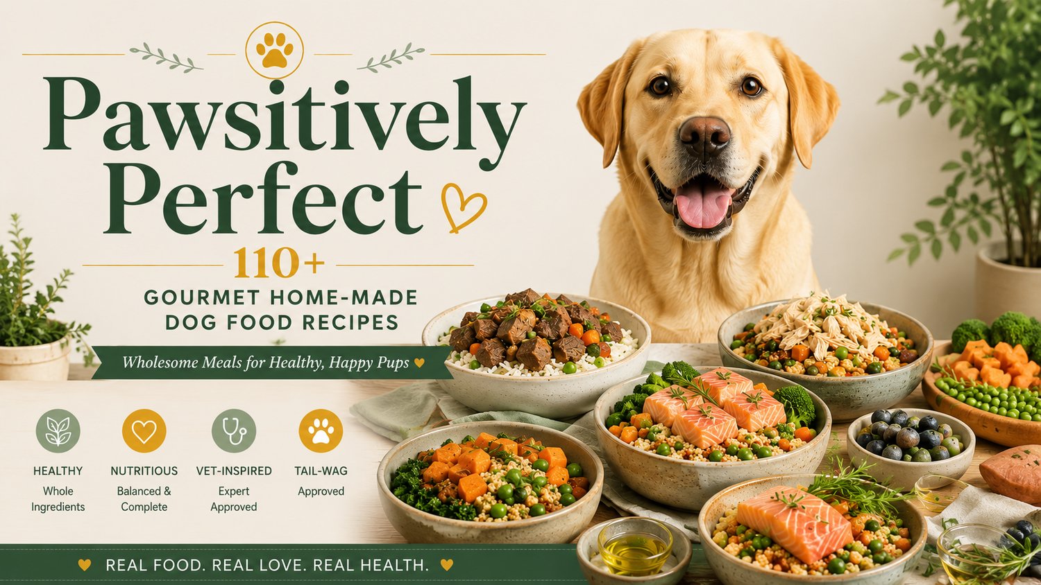 Pawsitively Perfect - 110+ Gourmet Homemade Dog Food Recipes