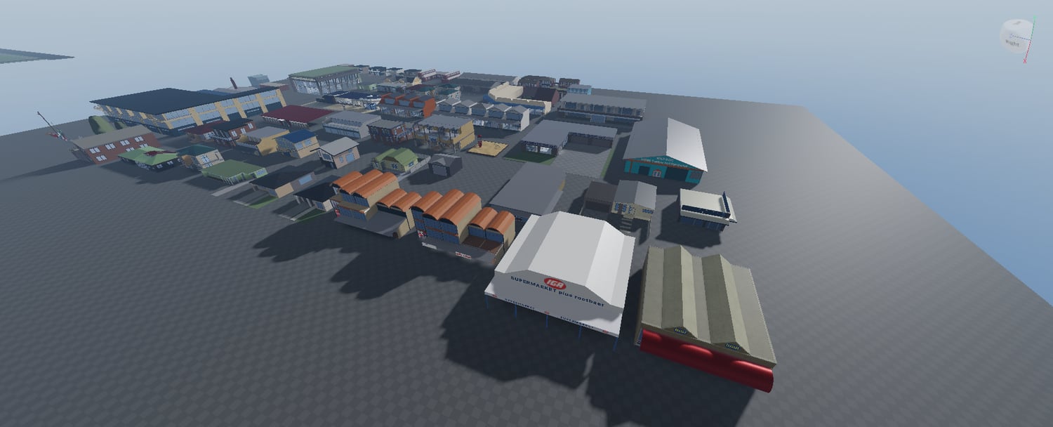 Residential houses and urban buildings