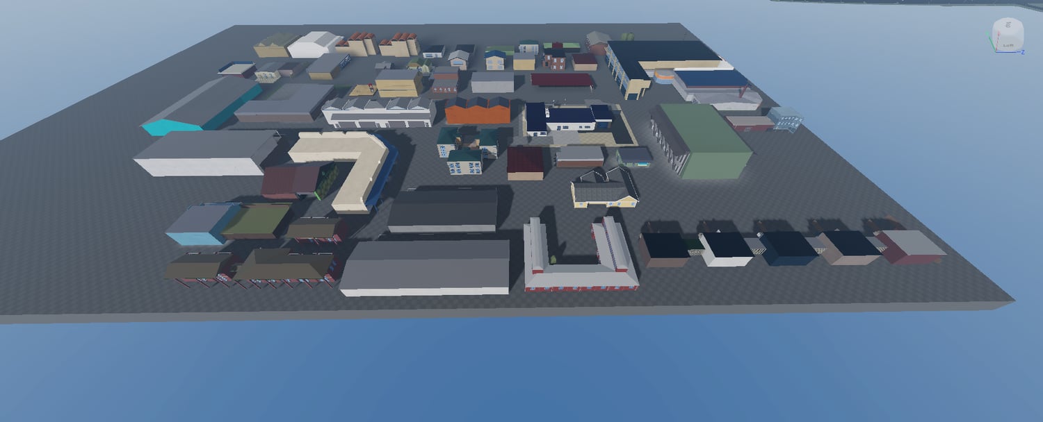 Modern clothing and retail store buildings