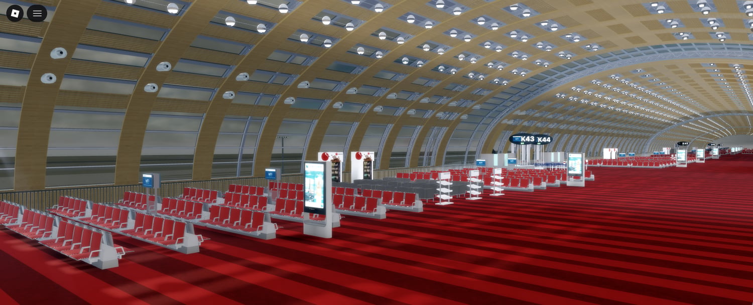Large Roblox airport map with detailed interiors