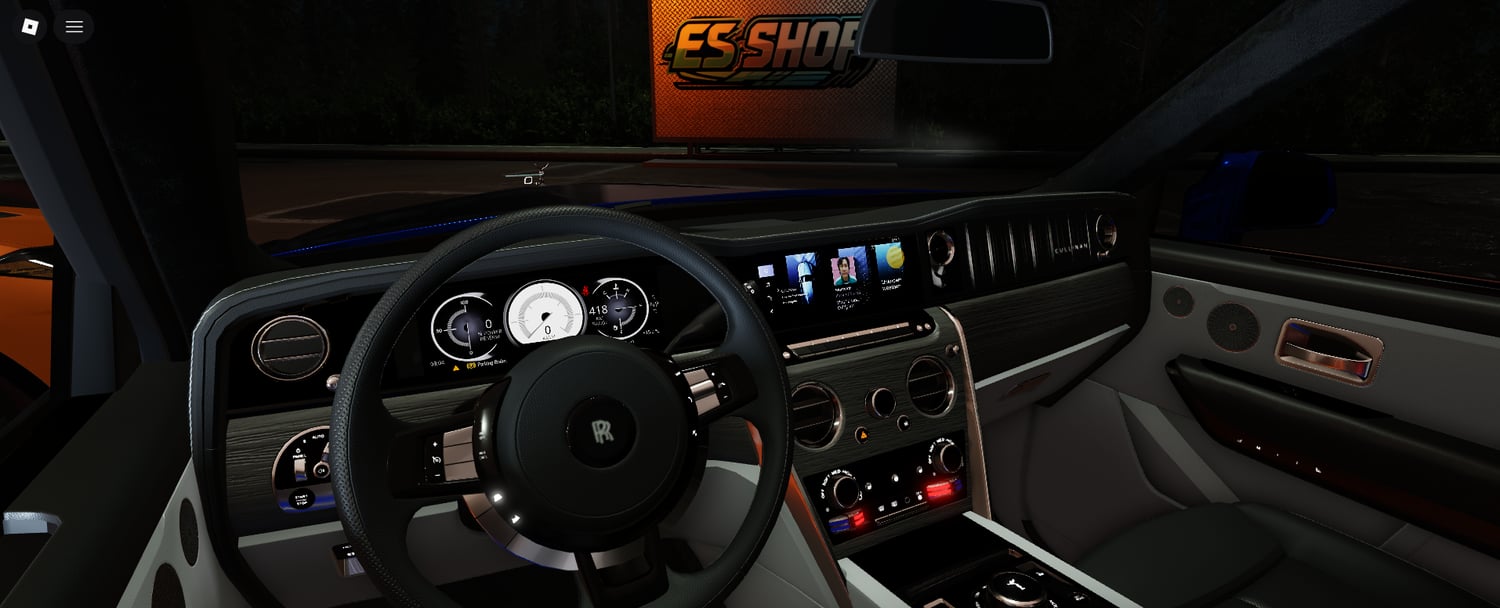 Scripted SUV audio console and vehicle controls