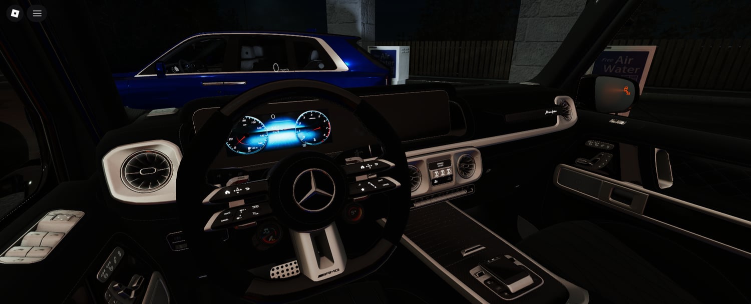 Luxury SUV with openable doors and hood