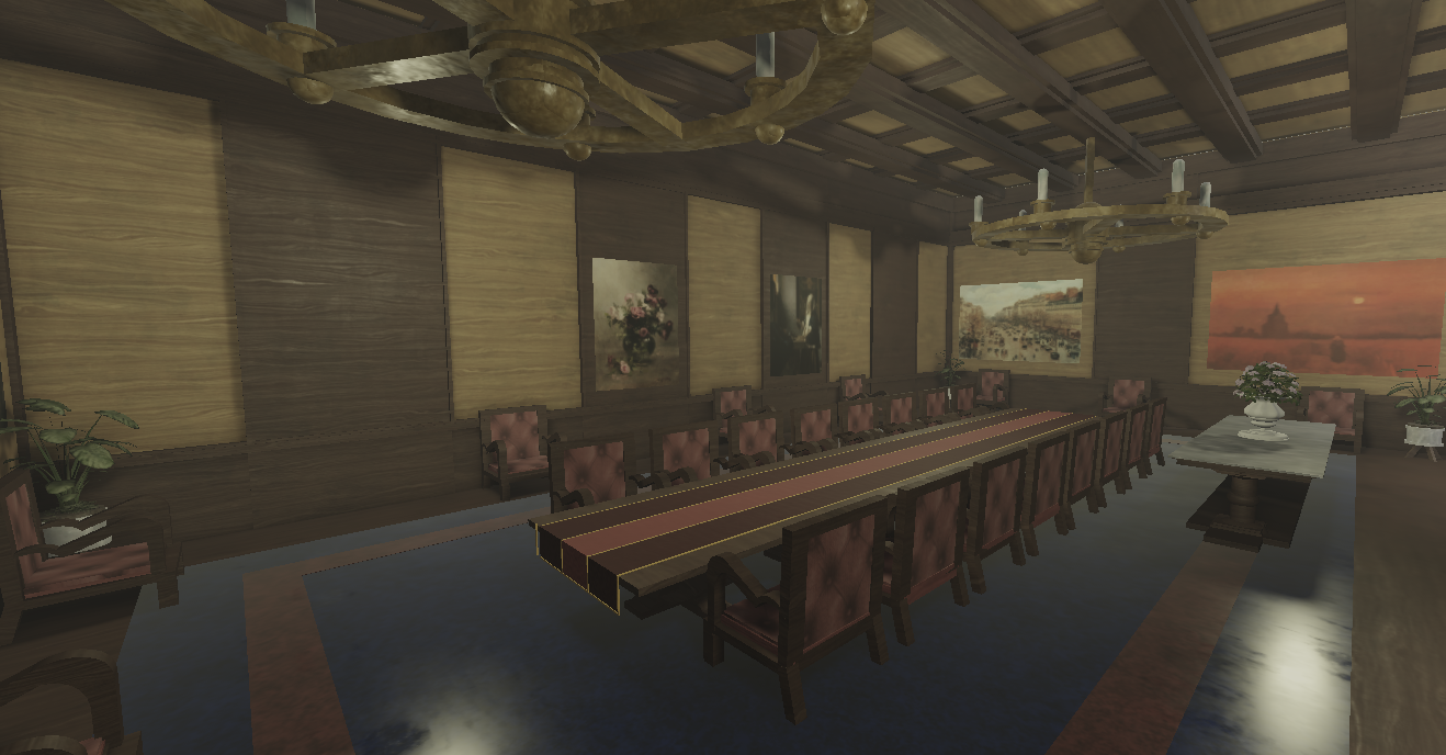 Detailed office and interior city environment
