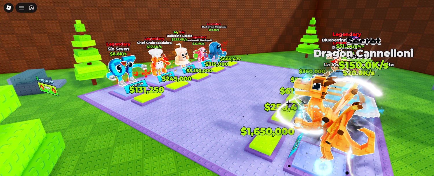 Colorful Roblox survival area with collectible spawn locations