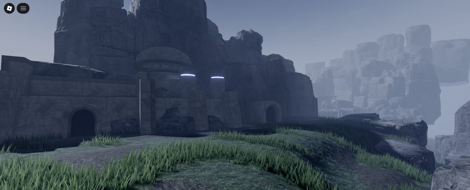 Roblox combat gameplay with lightsaber and force abilities