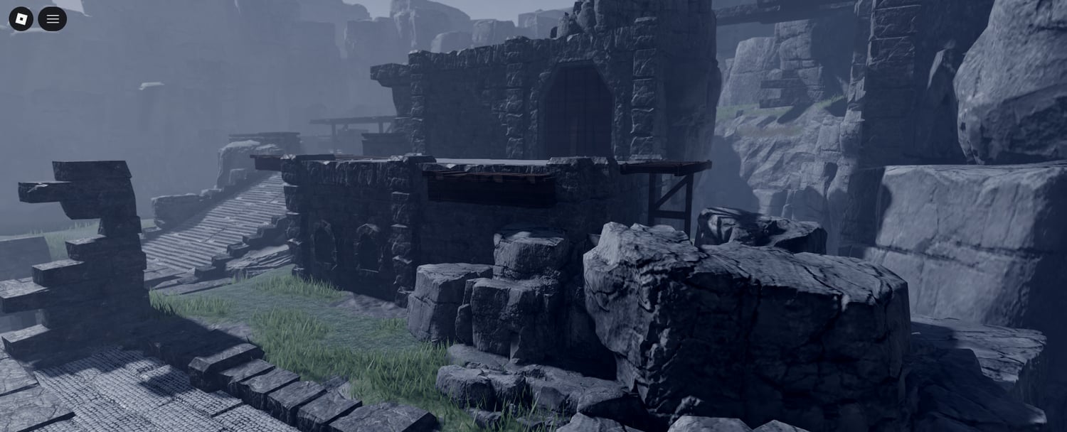 Player combat area showing health, force, fuel, and music UI