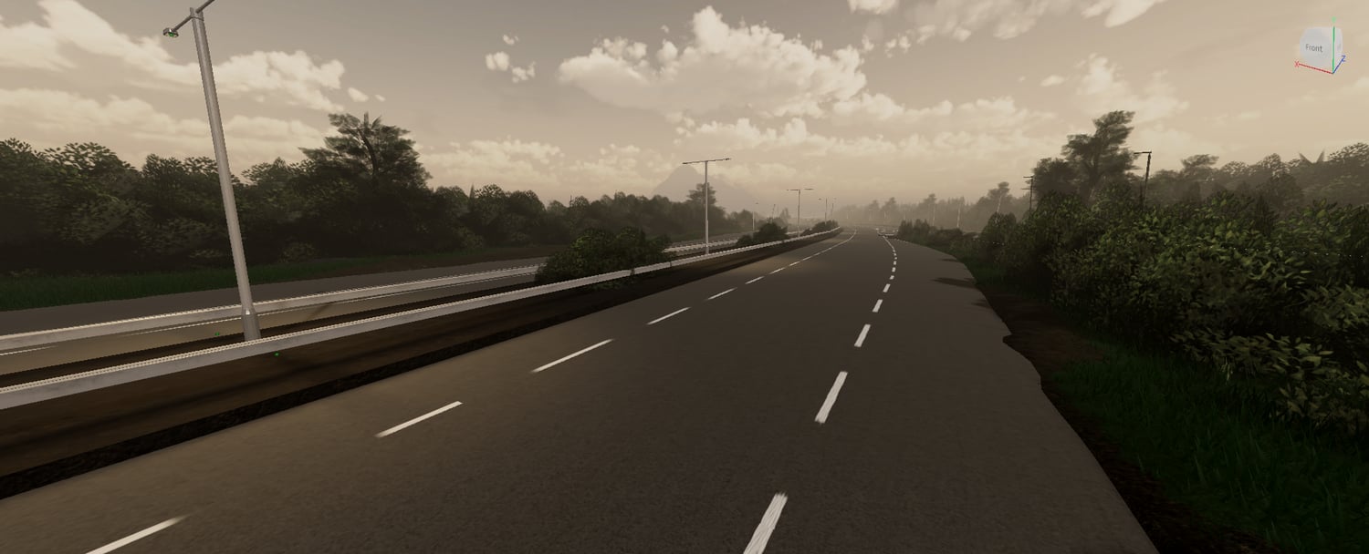 Large-scale Roblox city driving map with connected urban and suburban roads
