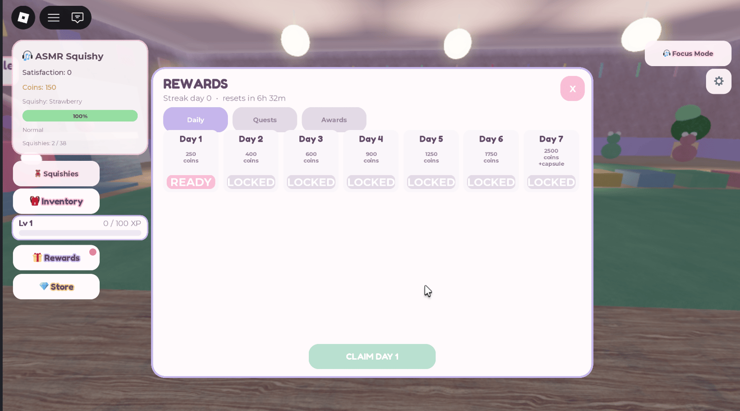 Colorful squishy simulator room with capsule stations