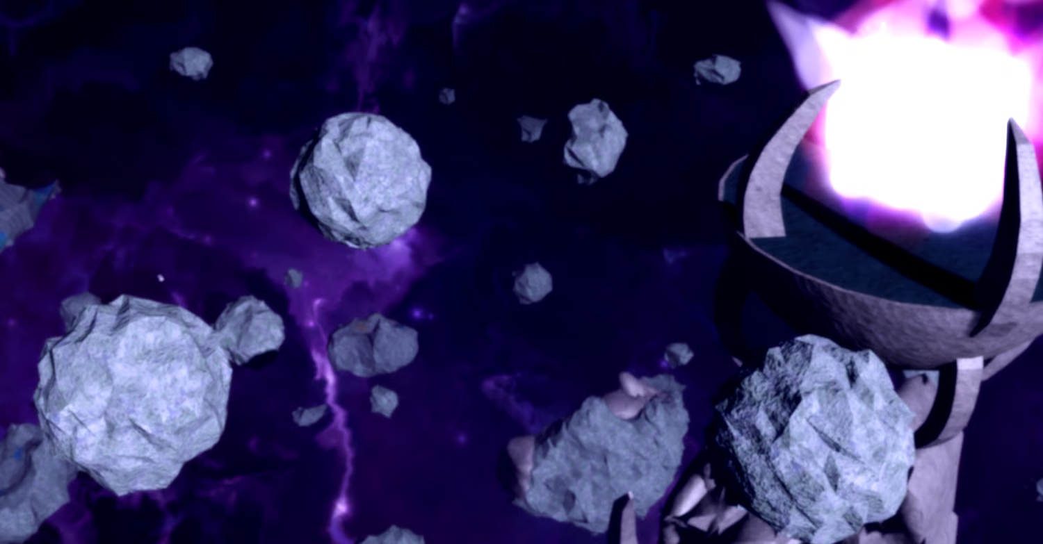 Glowing crystal formation
